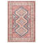 Tapis tissé en rouge / crème / bleu lavable à la machine-2013178055