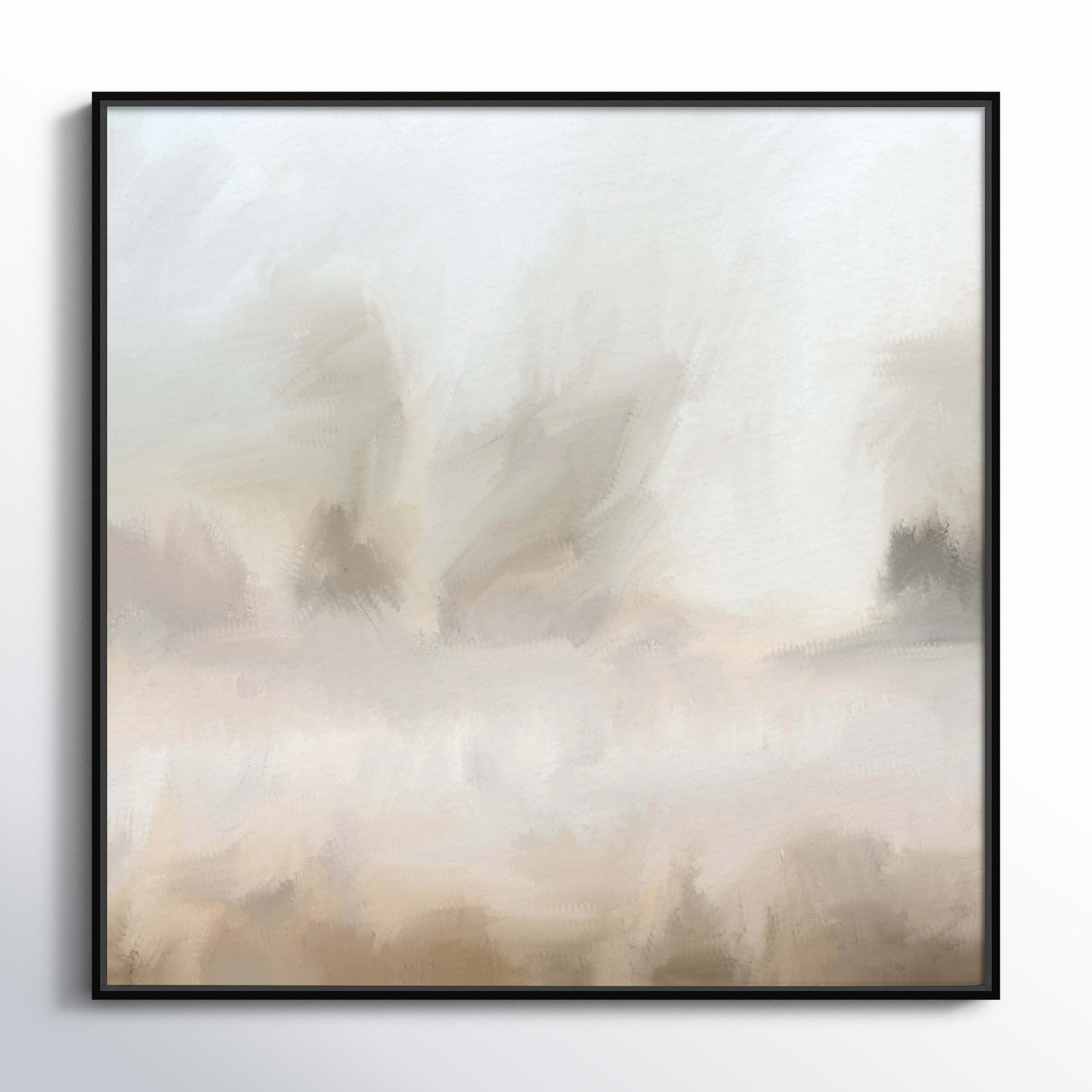 Mirage - Floater Frame Canvas, Black, 37.5" W x 37.5" H
