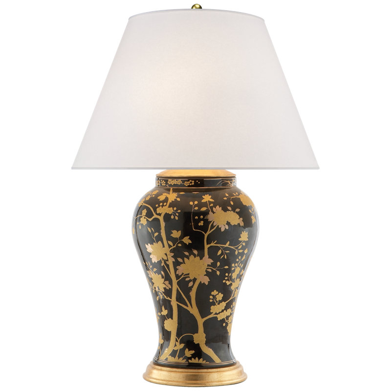 Ralph Lauren Gable 1 Light Standard Table Lamp, Black/Gold