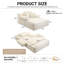 Canapé-lit convertible en méridienne à compression Corduroy avec poches de rangement et 3 coussins, canapé-lit moderne surdimensionné pour le salon, sans assemblage-1257403641