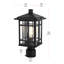 Lampadaire extérieur noir Emrush 15 pouces