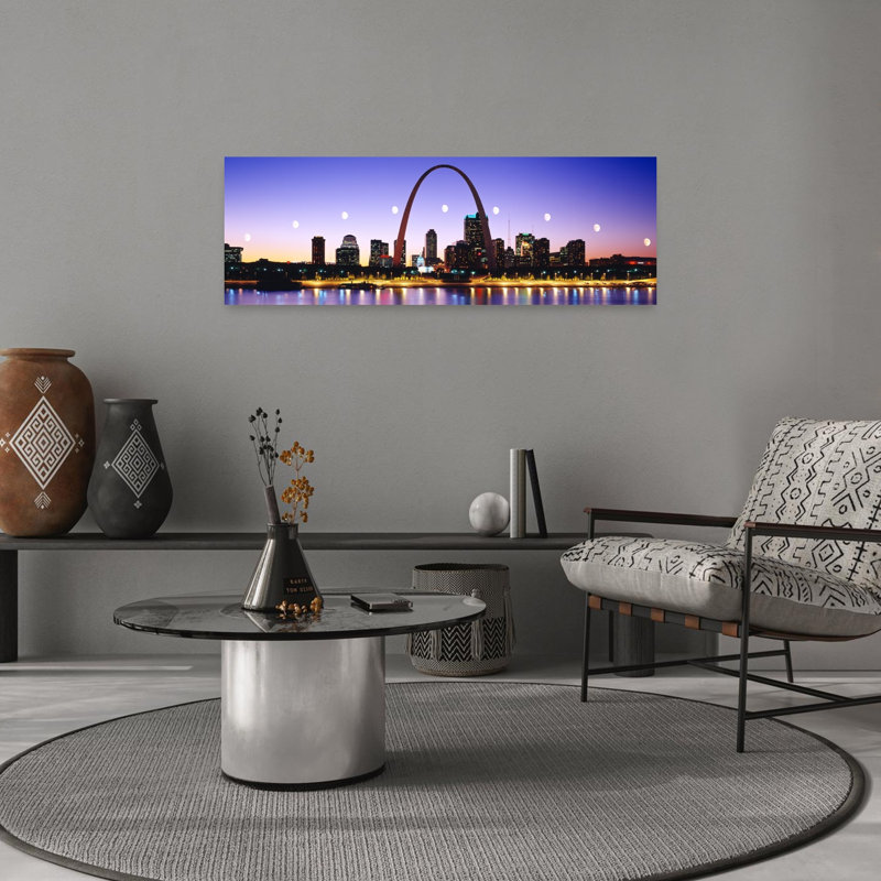 Skyline St Louis Missouri USA by Richard Sisk - Wrapped Canvas Panoramic Print, 30.48 cm H x 91.44 cm W