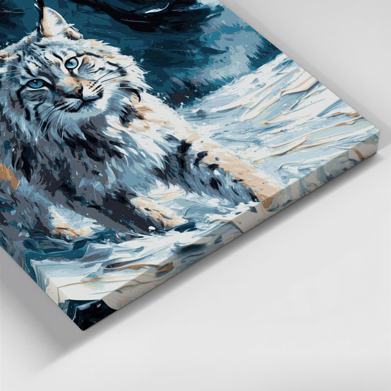 «Big Cats Alaska Lynx», art mural sur toile grise, H 11 po x l 14 po