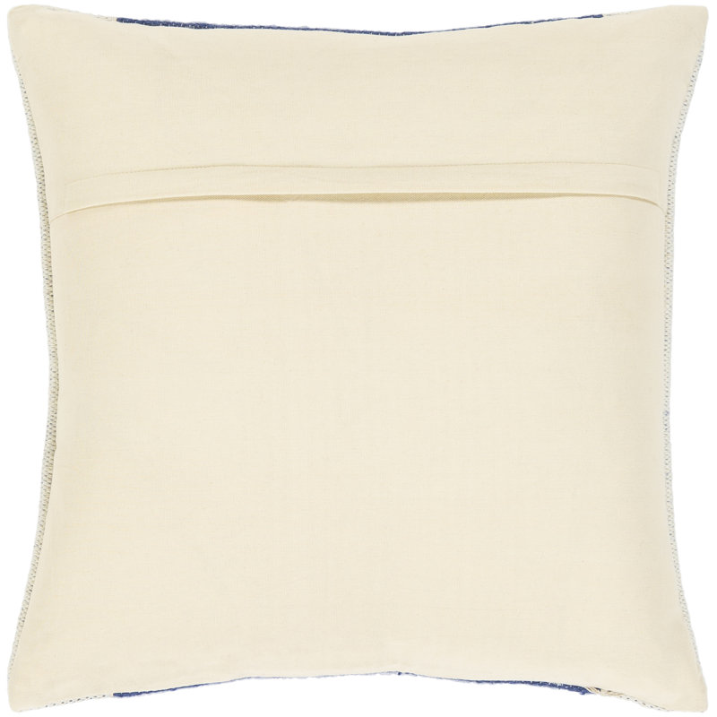  20'' Throw Pillow Cover, Dark Blue/Ivory