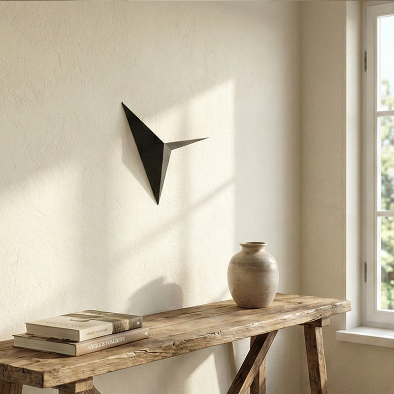 Metal Body Unique Wall Sconce, Black