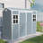 Outdoor Storage Waterproof shed with Floor, Two Windows and Lockable Door-108295230-118609819