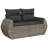 Vidaxl Garden Sofa Set Grey, Dark Grey