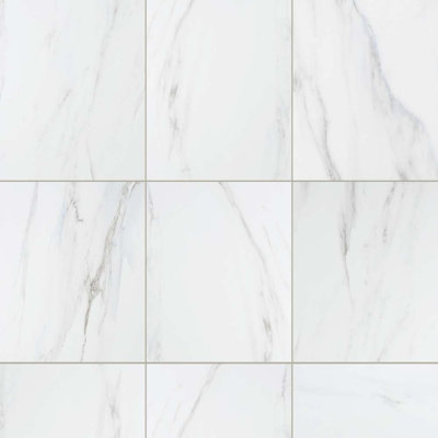 Minerva 10" x 13" Marble Look Glossy Ceramic Wall Tile