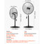 Ventilateur oscillant industriel 30 po à 3 vitesses avec hauteur ajustable
