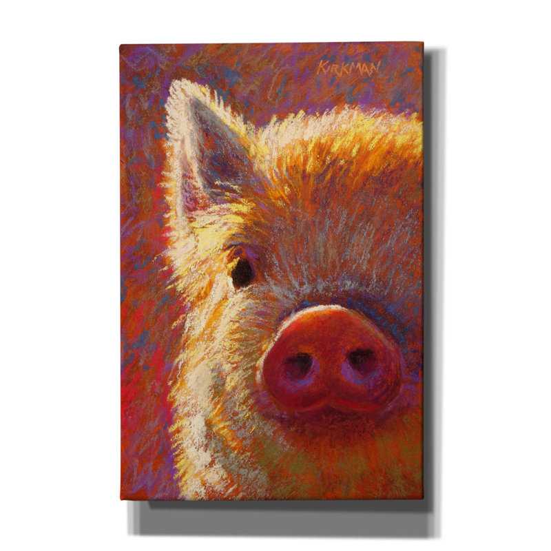 «Piglet Mini Vi» par Rita Kirkman, H 18 po x l 12 po x P 0,75 po