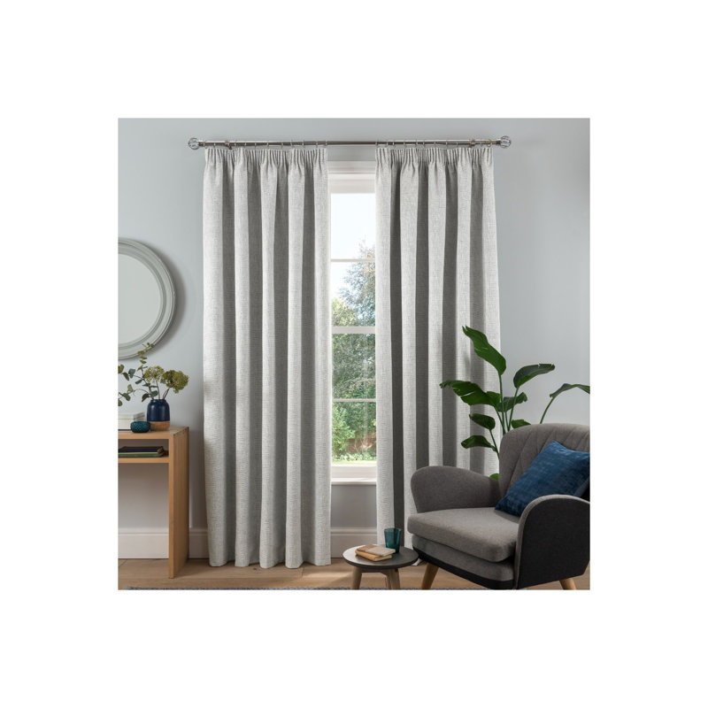 Breighlynn Blackout Curtain Panel Pair, Width 117 x Drop 137 cm, Grey
