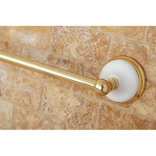 Victorian 18" Towel Bar, Polished Brass