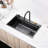304 Stainless Steel Flying Rain Waterfall Single bowl Sink