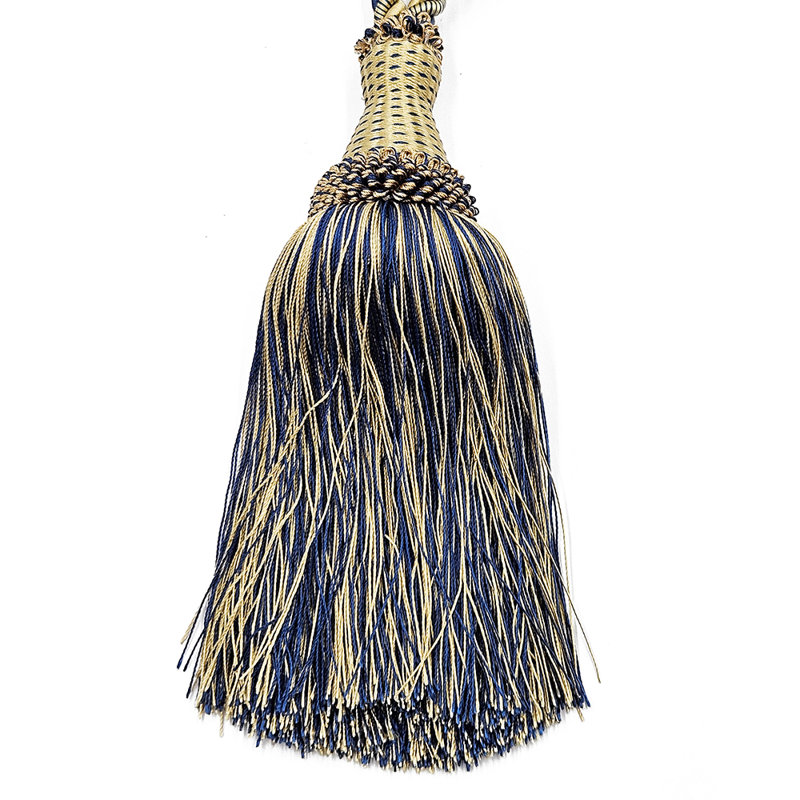 Ensemble de 8 pompons bleu 27 po