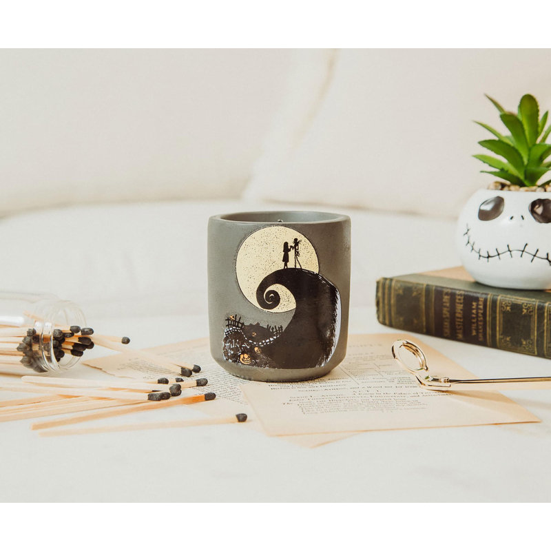 Bougie parfumée de 7 onces en pot en béton Disney The Nightmare avant Noël