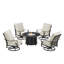 Dezrae 4 - Person Patio Conversation Set with Cushions