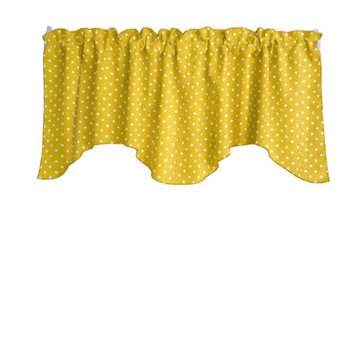 Cotton Blend Polka Dots Scalloped Window Valance