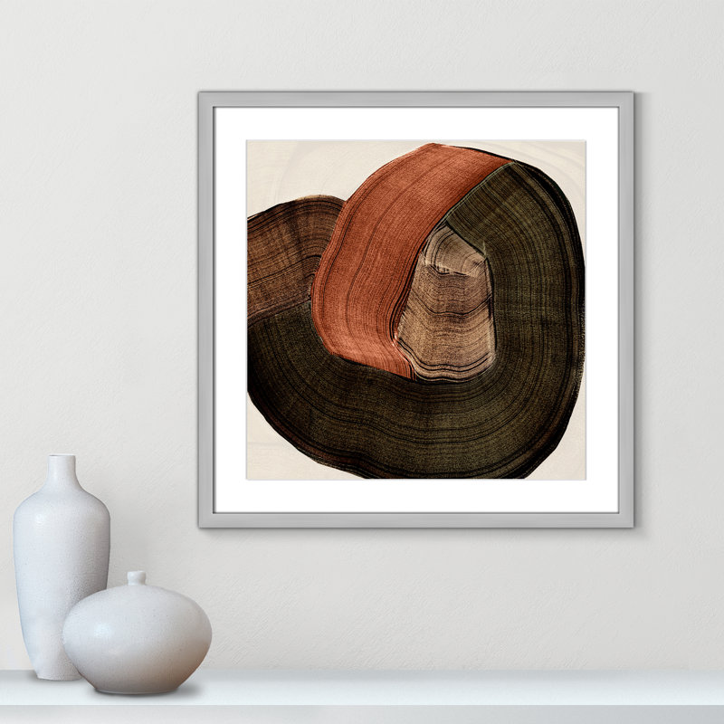 «Folded Earth II» par , L 23,5 po x H 23,5 po, Imprimé mat, Argent mat
