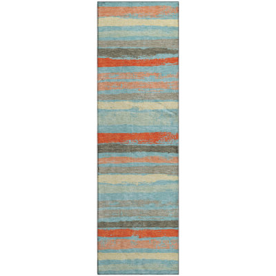 Premium Machine Washable Colmenero AMF1019 Stripes Rug