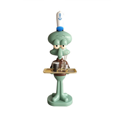 Cartoon Octopus Holding Tray Resin Decoration