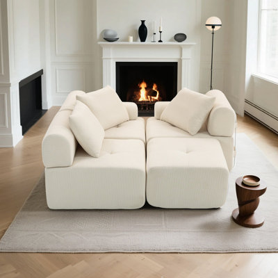 Canapé-lit modulaire convertible en L