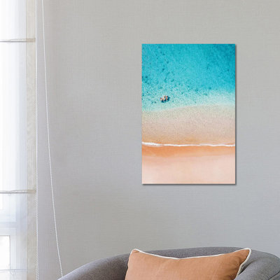 Summer Beach Friends Floating by James Vodicka - Wrapped Canvas Gallery-Wrapped Canvas Giclée