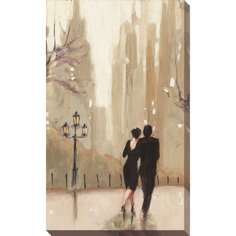«An Evening out Neutral II», reproduction de peinture à l'acrylique sur toile, H 60 po x l 36 po x P 1,5 po, Toile tendue