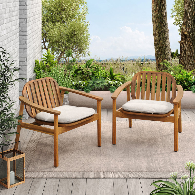 Fauteuil club avec coussin, ensemble de 2