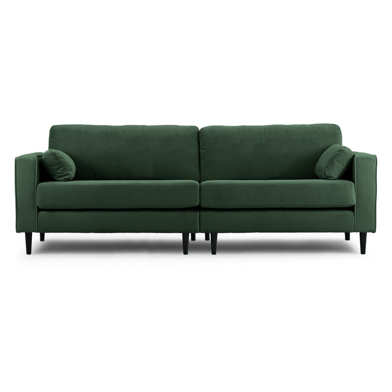 Millerville 4 Seater Velvet Sofa, Dark Green