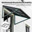 Powder-coated Metal Frame Standing Seam Fixed Window Awning All Weather Protection Door Canopy for Entrance, Windows, Porches, Balconies-126954200-126954196