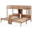 Multi-Functional Wood Bunk Bed with Desk, Storage Shelves, Reading Lamp-892615662