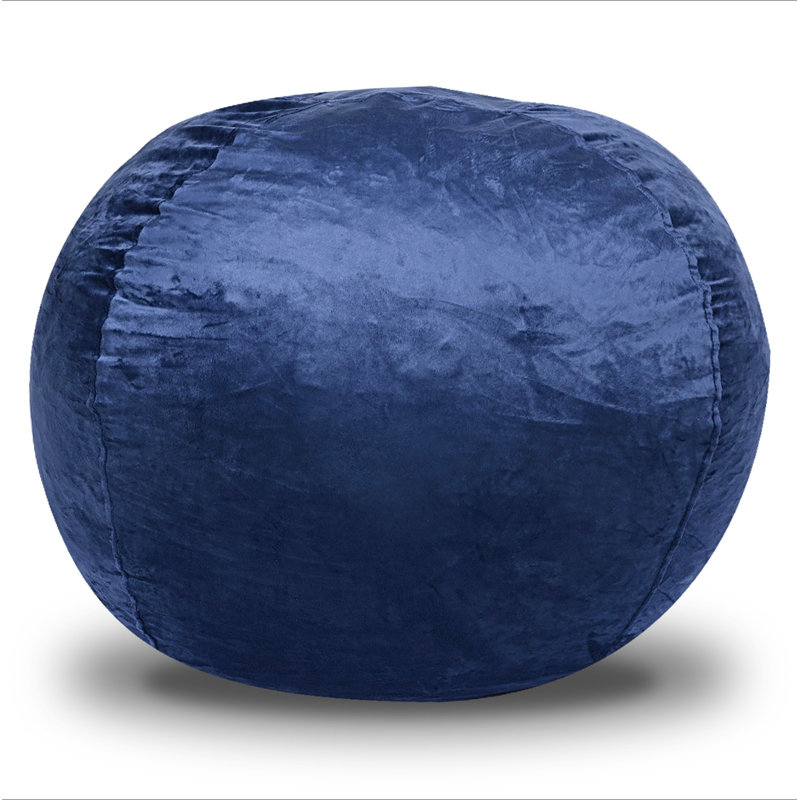 Fauteuil poire Minky, Velours marine