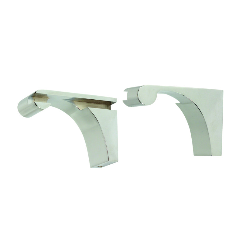 Luna Shelf Bracket, Polished Chrome