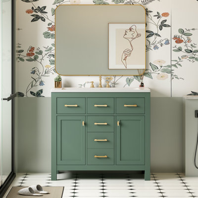 Meuble-lavabo simple 36 po avec plateau Guanciale
