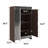 Mirrored Cabinet With Double Door Shoe Storage - Brown And Silver, Frosted Glass Silver Colored,