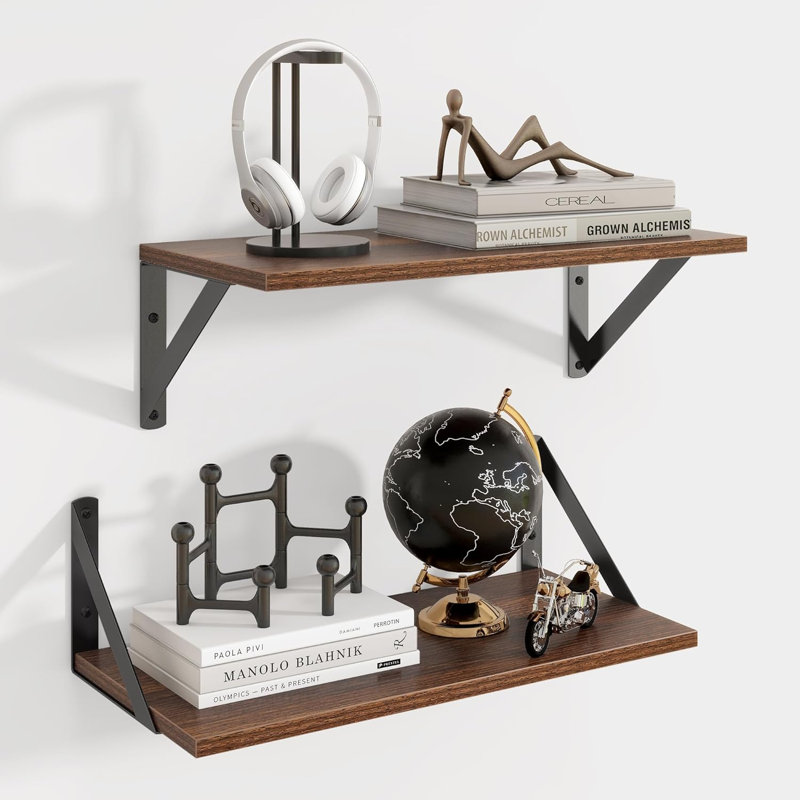 2 Piece Wood Floating Shelf