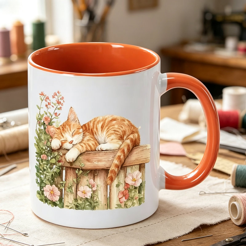 Ceramic Coffee Mug, Orange