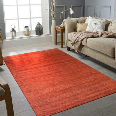 Breshears Red Handmade Wool Rug