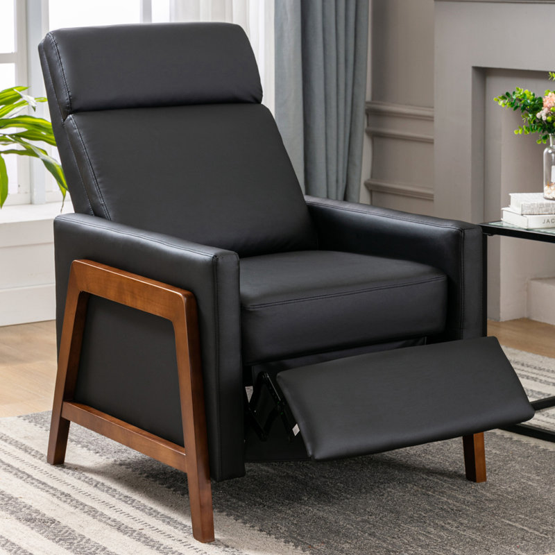 Fauteuil inclinable en cuir synthétique avec dossier réglable