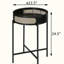 Table d'appoint noire avec plateau
