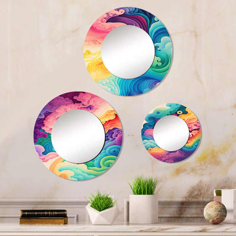 Loremarie Metal Round Mirror