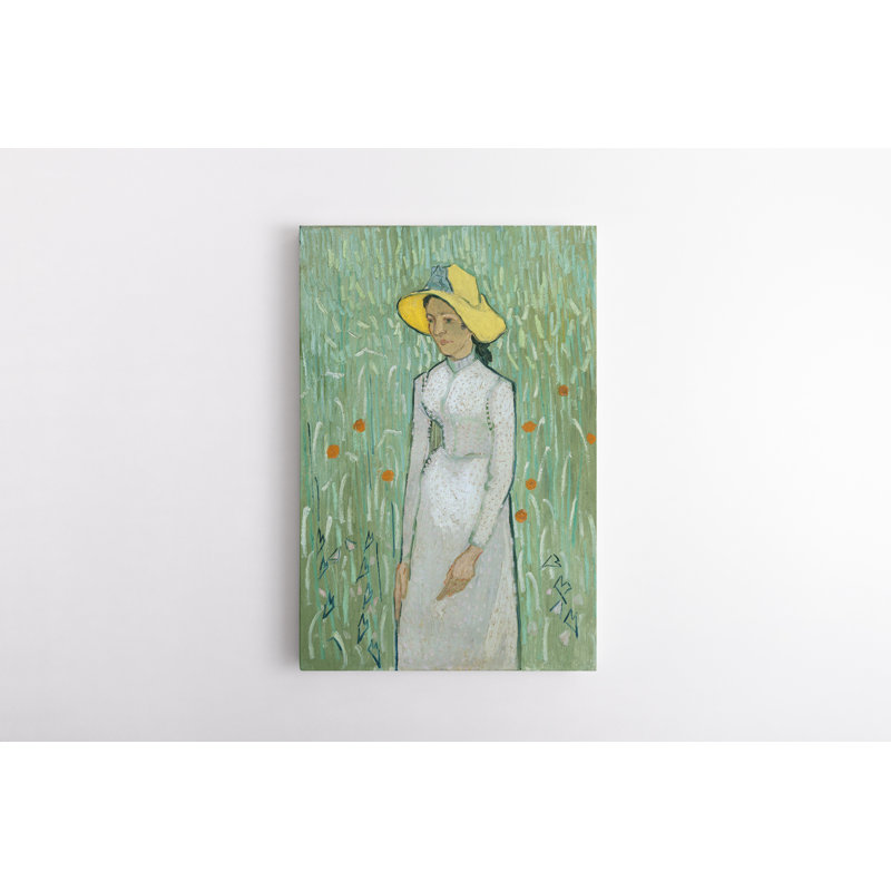 «Girl in White, 1890» par Vincent Van Gogh, reproduction d'art graphique sur toile tendue