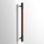 Poignée d'armoire totale 30 po Series to Center 34 po avec insert en cuir fudge tissé Series