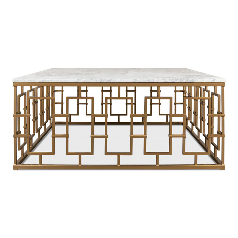 Brass Gate Solid Wood Coffee Table