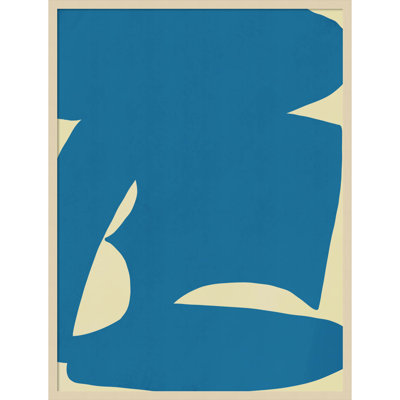 B Cut Out in Blue Print by Little Dean