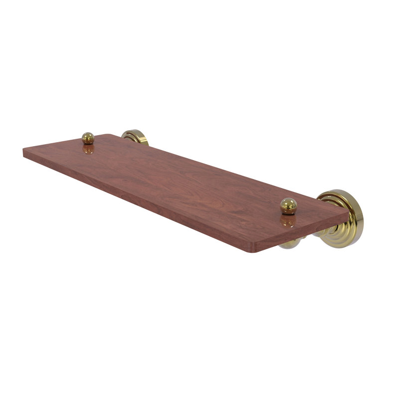 Beresford Bracket Shelf, Unlacquered Brass, 2.5" H x 16" W x 5" D