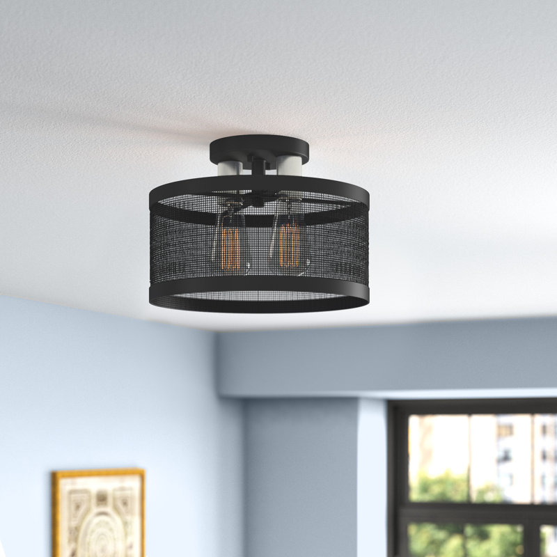 Emilia Flush Mount, Black