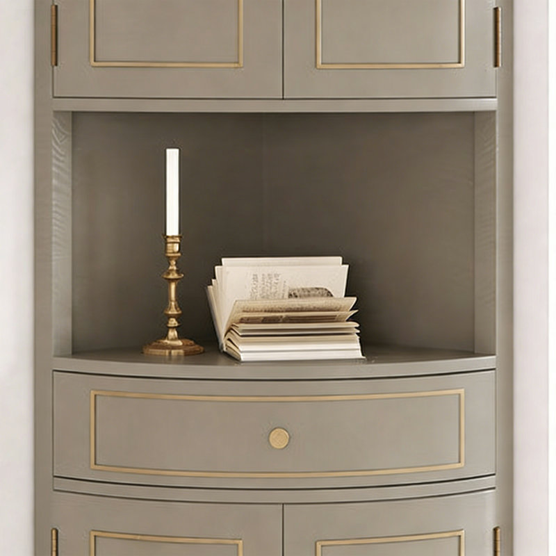 Une armoire d'angle multifonctionnelle et peu encombrante, Gris