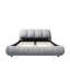 Lit de luxe tapissier grand avec revêtement anti-rayures, tissu gris et structure en bois stable-1379944498-1379944508