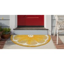 Sardfxul Semi Circle Waterproof Door Mats Washable Non-Slip PVC Doormats  Cuttable Low-Profile Rug Entryway Welcome Mats for Home 